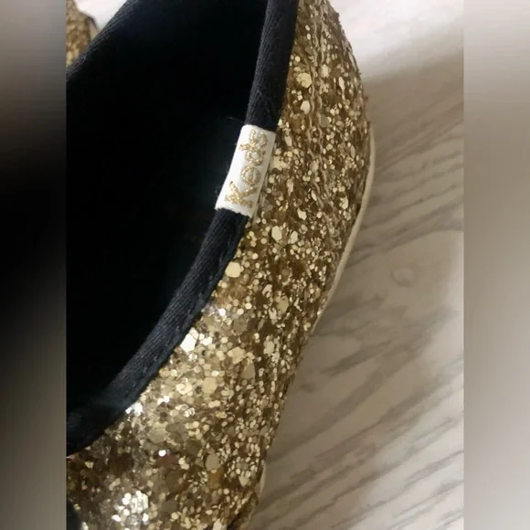 Kate Spade NY Keds Glitter Gold Sneakers, 7.5 - Picture 13 of 16